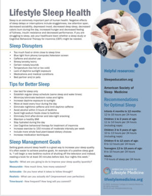 Basics for Sleep Health