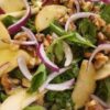 Apple walnut salad with arugula and Dijon vinaigrette