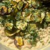Butter Bean and air fried Zucchini plate