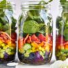 Healthy Rainbow Salad Jar Recipe