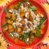 Roasted Sweet Potato, Wild Rice, and Arugula Salad