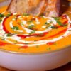 Butternut squash soup with coconut milk and cilantro 